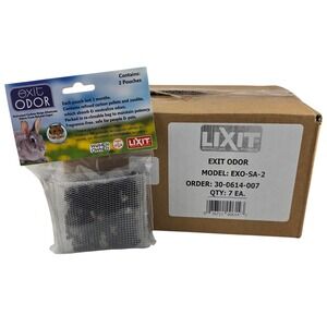 Lixit Exit Odor Activated Carbon Zeolite 7 Packs 14 Pouches EXO-SA-2 NEW‎